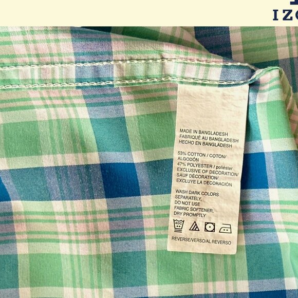 IZOD Men's SurfCaster Cooling Sports Fishing Short Sleeve Button Down Shirt - Picture 8 of 10